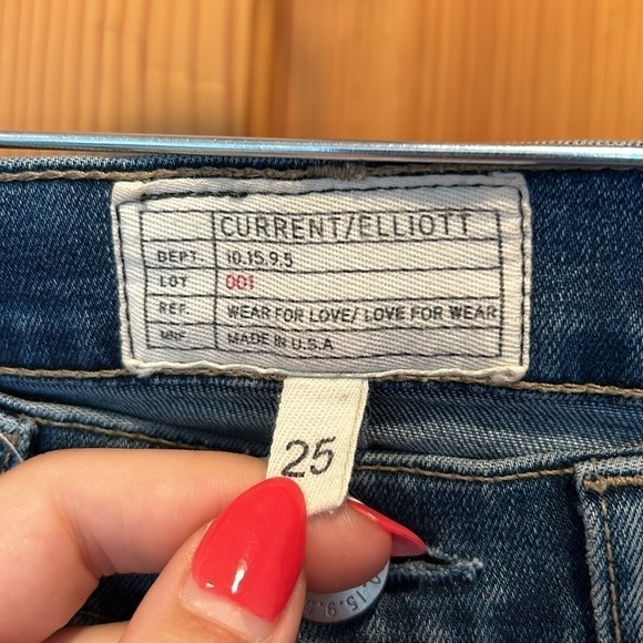 Current/Elliott The Stiletto Skinny Crop Jeans in Powell Size 25 - Picture 6 of 7